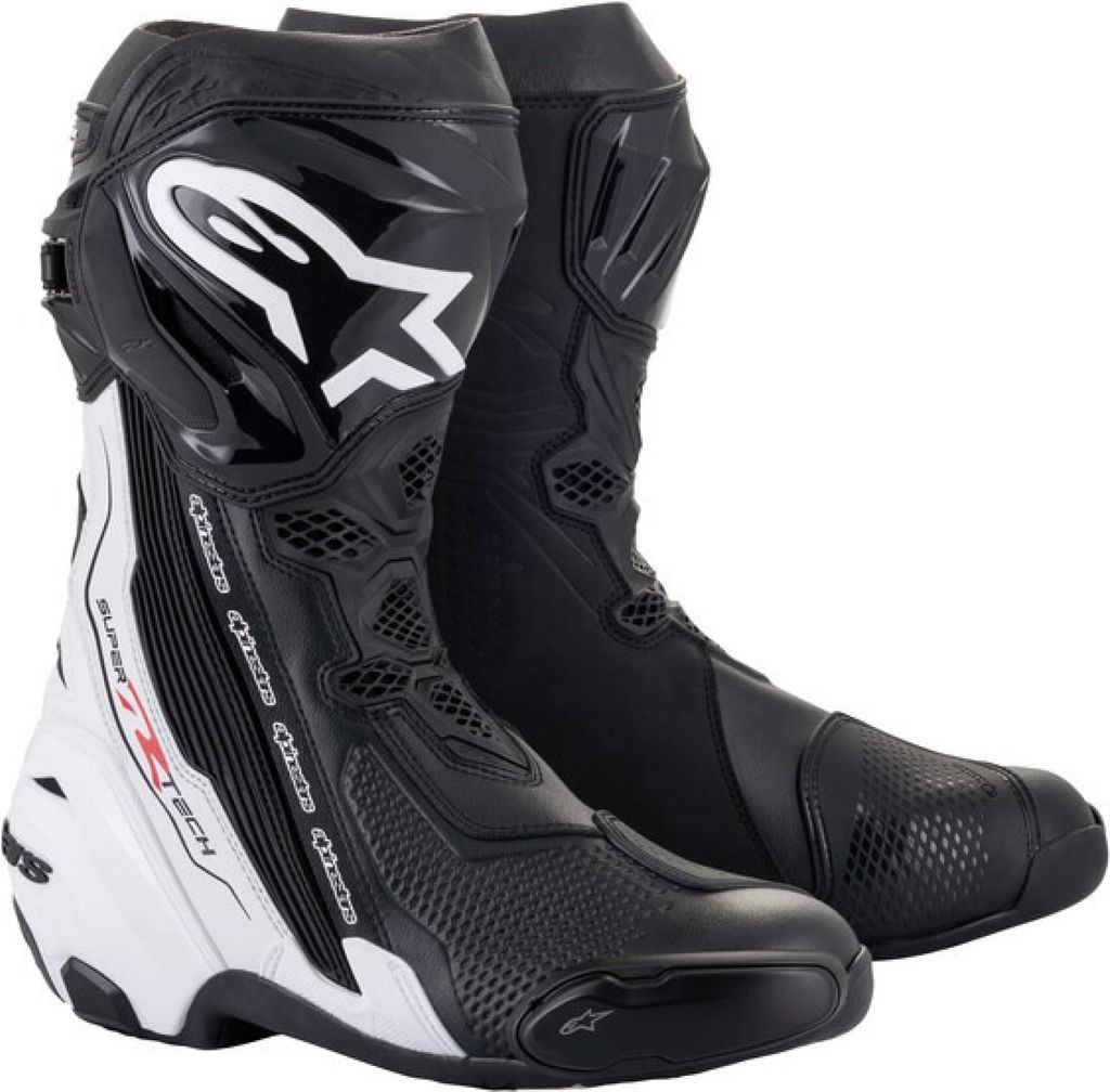 Alpinestars Supertech R Motorradstiefel, schwarz/weiß, 39