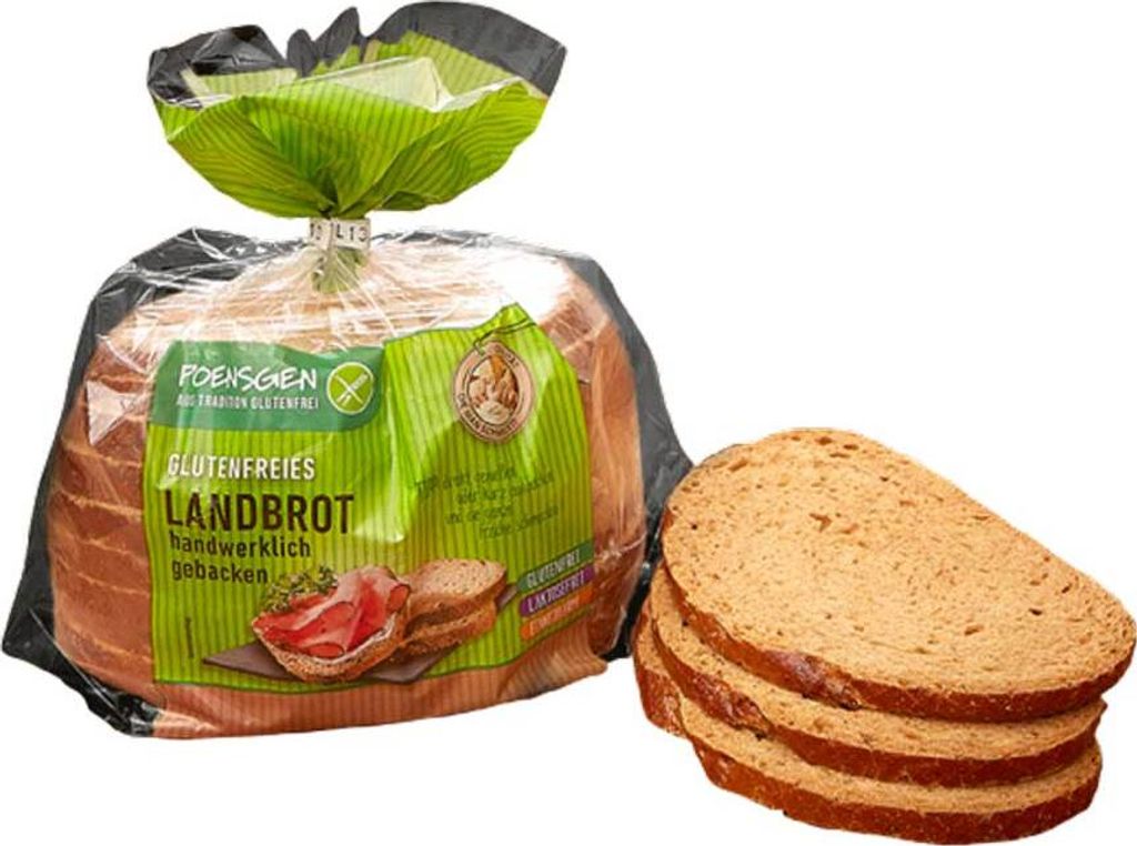 Poensgen Landbrot geschnitten glutenfrei laktosefrei Produktbild 