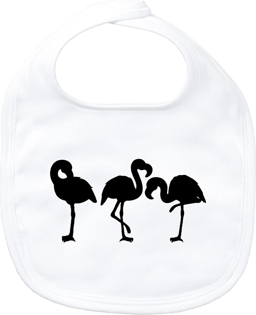 Huuraa Baby Lätzchen Flamingos Silhouette Geschenk White Baumwolle Flamingos Präsent