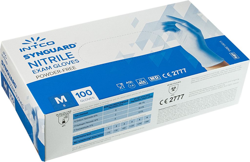 INTCO Synguard Nitrile Exam Gloves Powder Free VPE: 100 Produktbild 7
