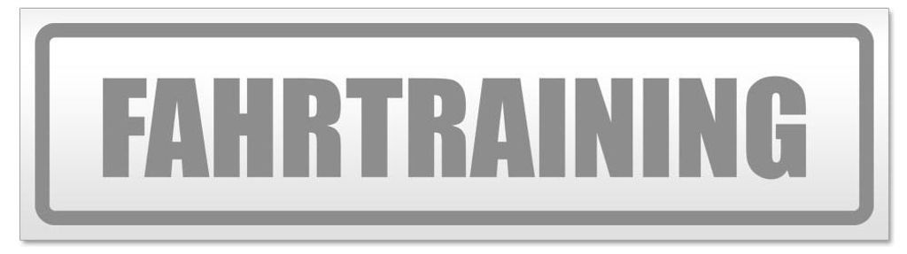 Kiwistar - Autoaufkleber - Grau - 60 x 16 cm - Fahrtraining - Hinweis Aufkleber Sticker für Auto, Kfz, Fahrrad, PKW, LKW