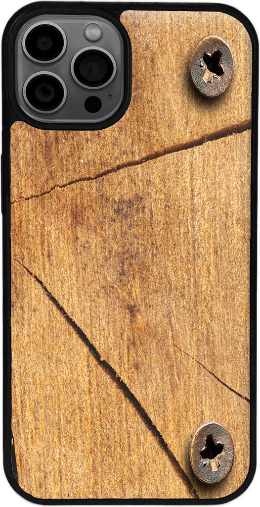 TPU Silikon Hülle für iPhone 16 Pro Handy Cover Case Schutzhülle Handyhülle Bumper MOTIV 414 Holz Design