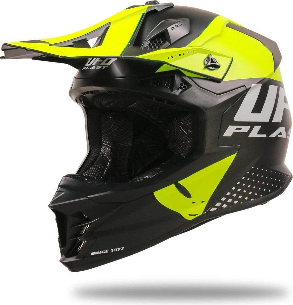 Ufo Plast Motocross-Helm Intrepid Helm Interpid L Schwarz Gelb