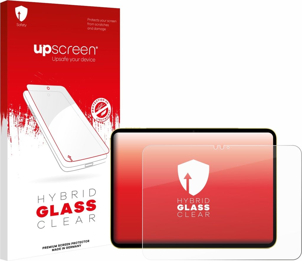 upscreen Schutzglas für Apple iPad Air 11" M3 2025 / M4 2026 Schutzfolie Panzer Folie Glas Display Schutz klar