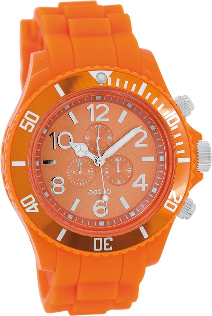 Oozoo Armbanduhr orange Silikon Timepieces Damen Analog-Quarzuhr UOC4836A