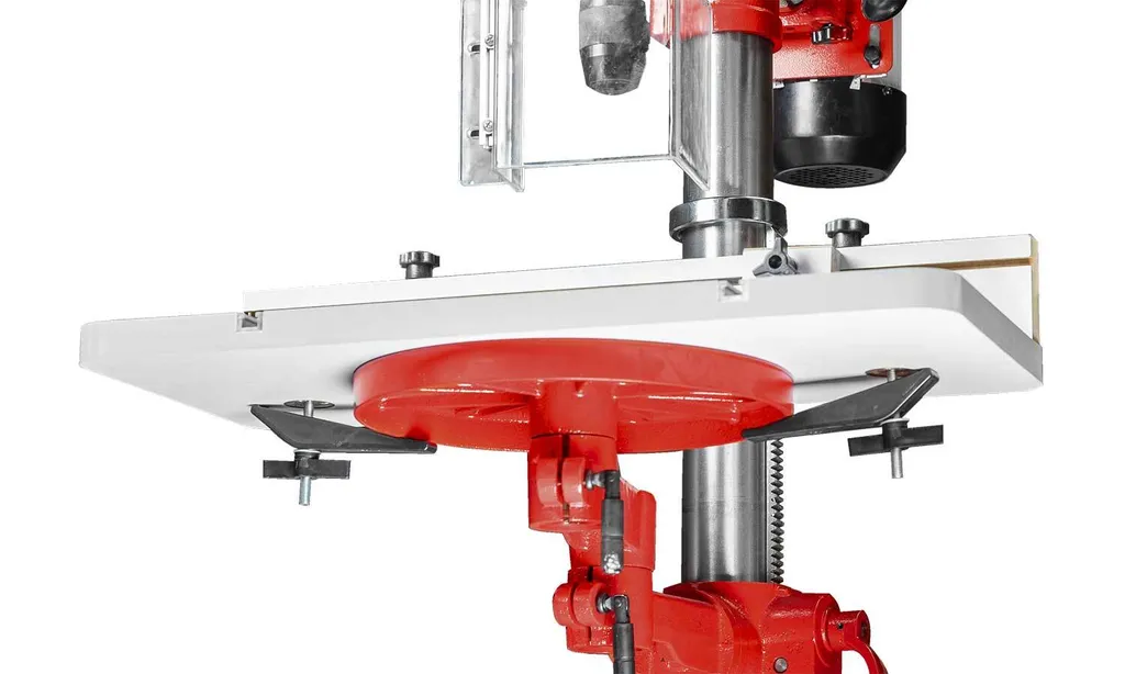 Table pour perceuse à colonne robuste en MDF et rails en aluminium