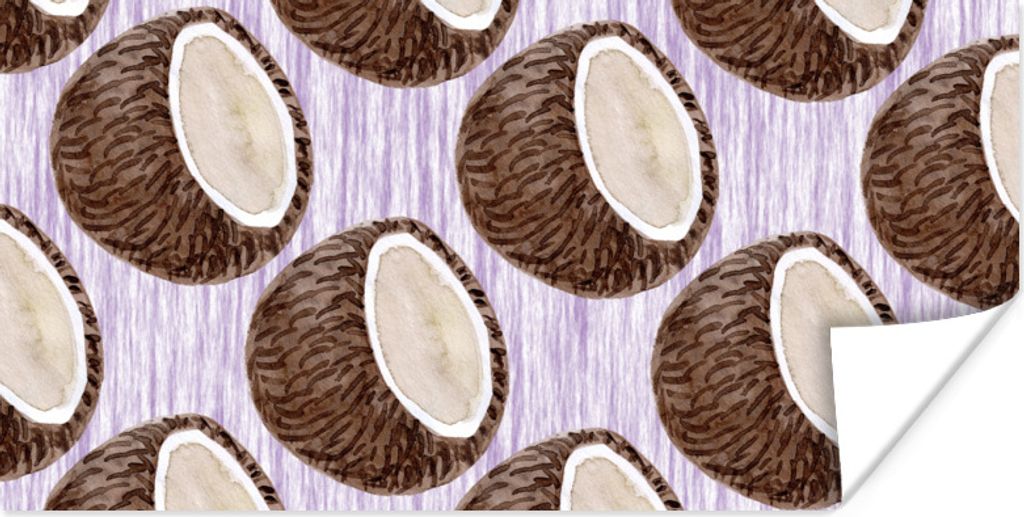 MuchoWow Poster Kokosnuss - Frucht - Design 120x60 cm - Bild