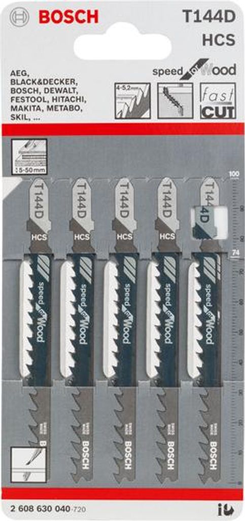 Stichsägeblatt T 144 D Speed for Wood, 5er-Pack Produktbild 