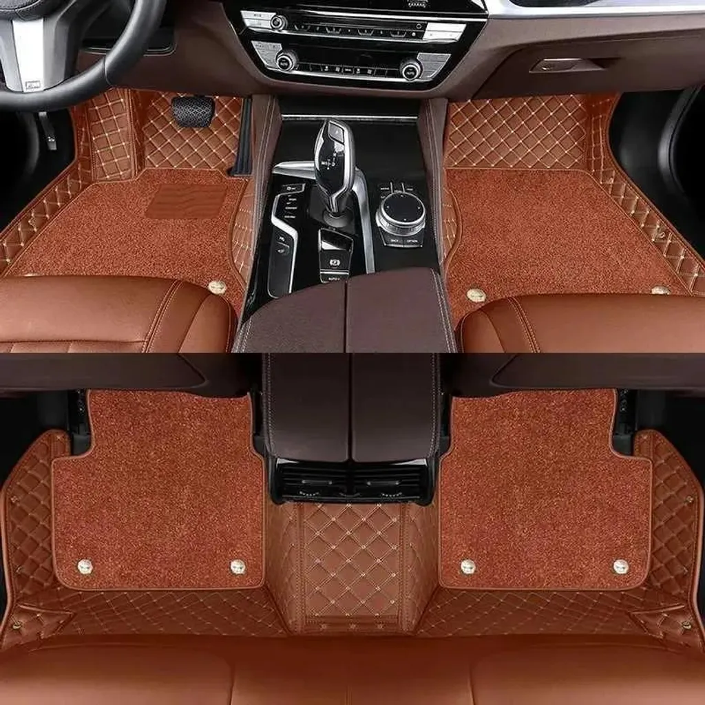Revêtement de sol auto sur mesure en cuir synthétique robuste noir - 2