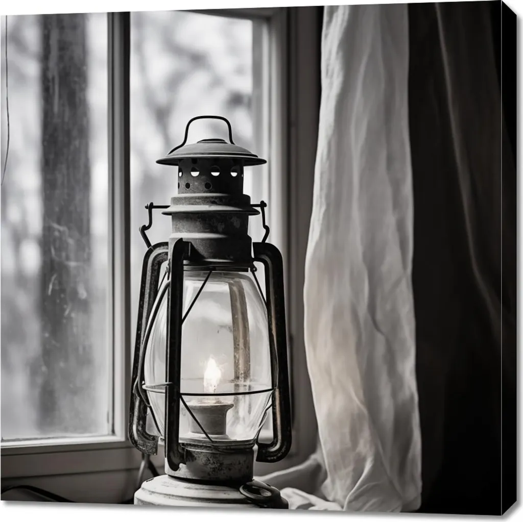 Image 90x90cm Lumière des Souvenirs - Tableau Lumineux d'ambiance Cosy