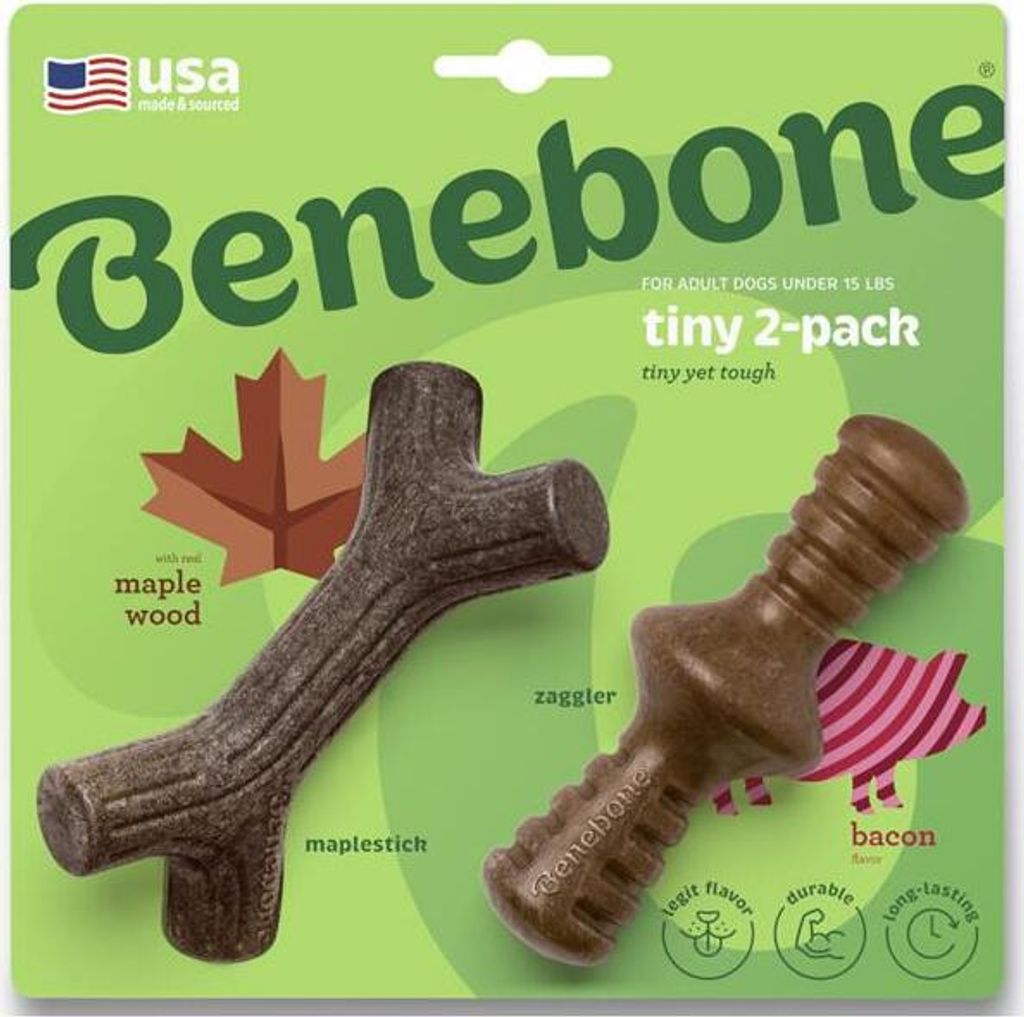 Benebone Winziger 2er-Pack unzerstörbarer Ahornstick für Produktbild 
