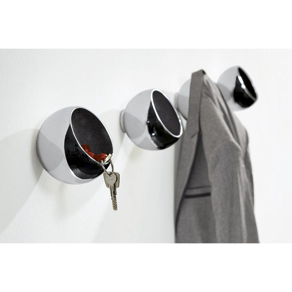 Philippi Garderobenkugel Aluminium, hochglanzpoliert, Samt, Produktbild 