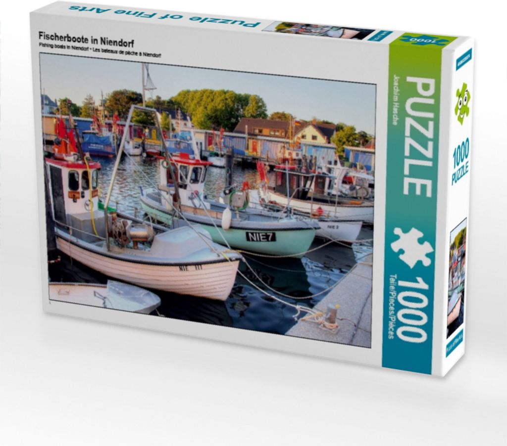 Calvendo Fischerboote in Niendorf 1000 Teile Puzzle quer 640x480mm, Hasche Joachim; 7300848