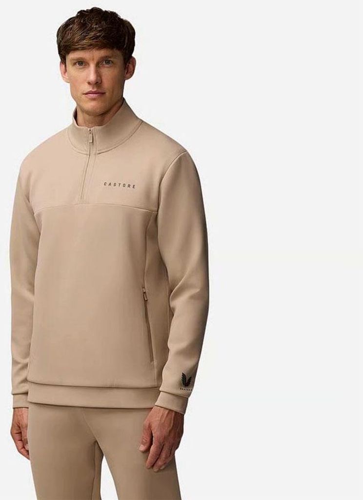 Castore Flex Lifestyle Halbreißverschluss-sweatshirt Beige L Herren Beige L