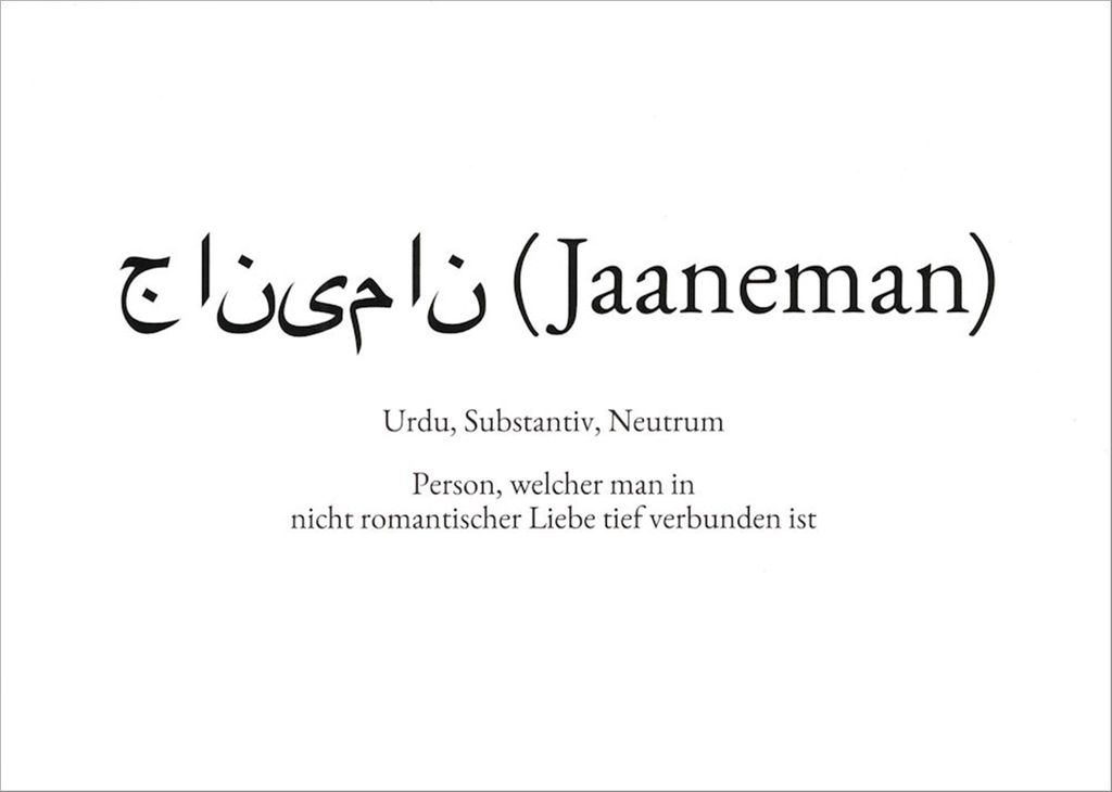 Wortschatz-Postkarte "Jaaneman"