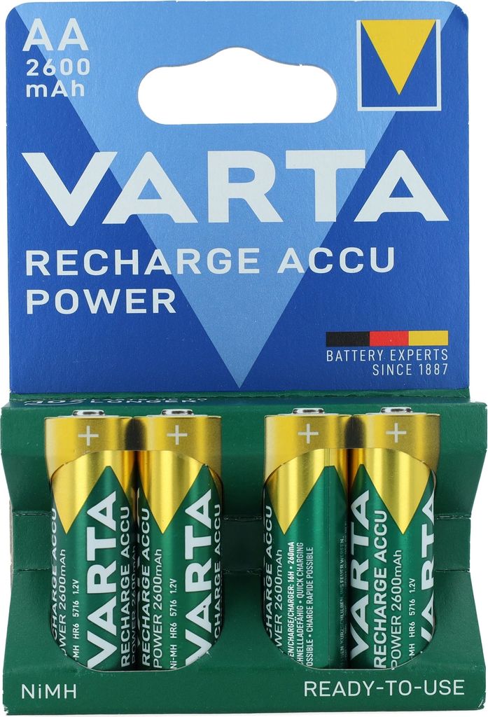 Varta Akku RECHARGE Power AA HR6 2600mAh 4St. Obrázok produktu 34