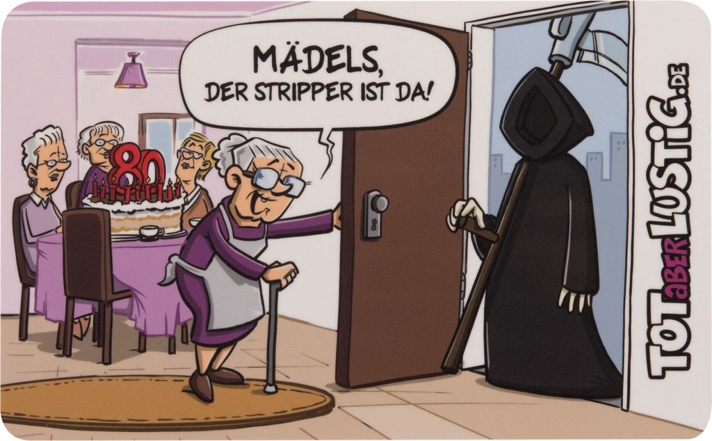 Tot aber lustig Brettchen - Der Stripper ist da! Michael Holtschulte Frühstücksbrettchen Schneidebrettchen aus Resopal