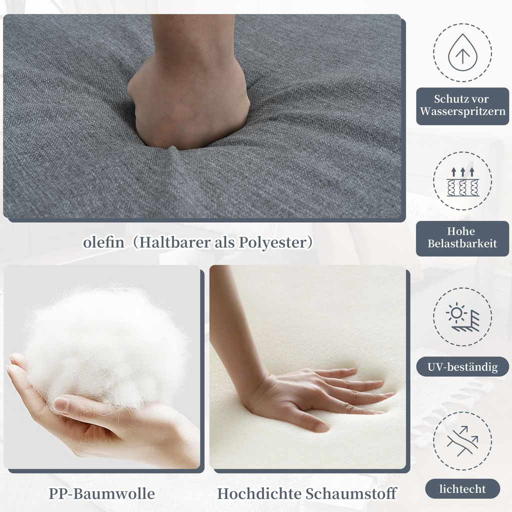 Merax Gartenlounge-Set für 6 Personen, Gartenmöbelset mit Produktbild 3