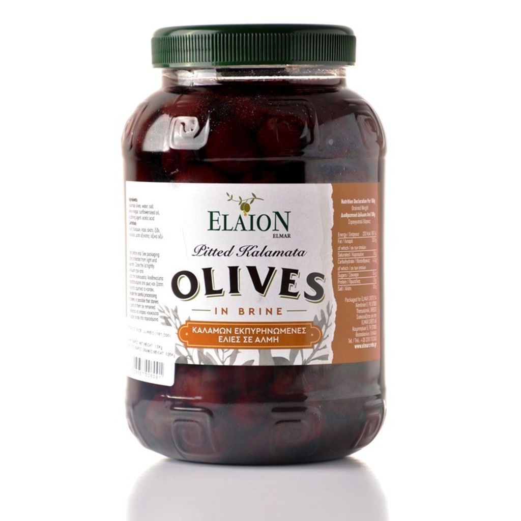 ELMAR Kalamata Oliven, entkernt in Salzlake, 1,6 kg