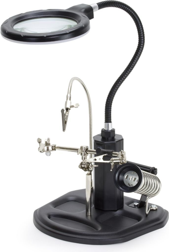Löthilfe deluxe mit LED-Lupe