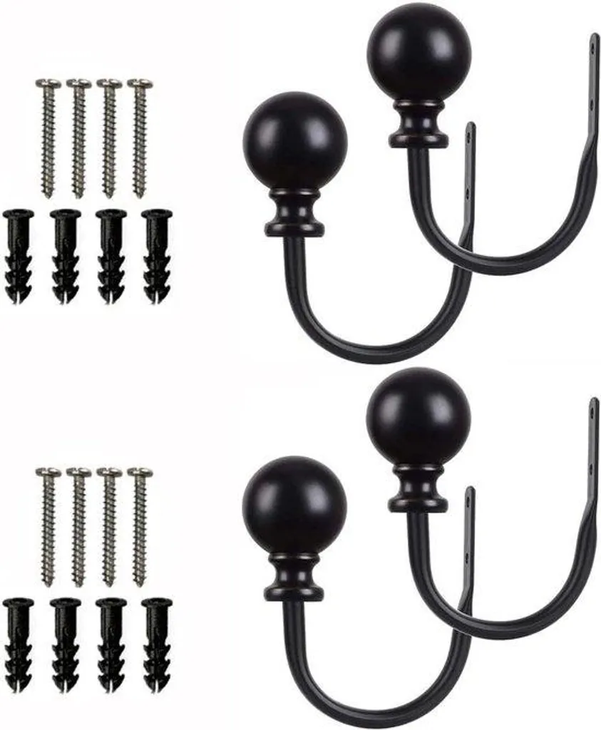 Rideaux ronds en bronze brossé effet vintage, ensemble de 2 panneaux chic