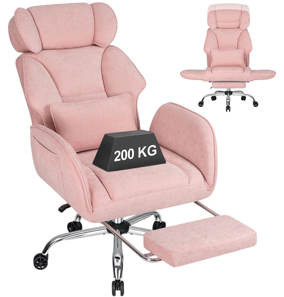 HOFFREE Ergonomiczne krzesło biurowe na kółkach, z szerokim Zdjęcie produktu 