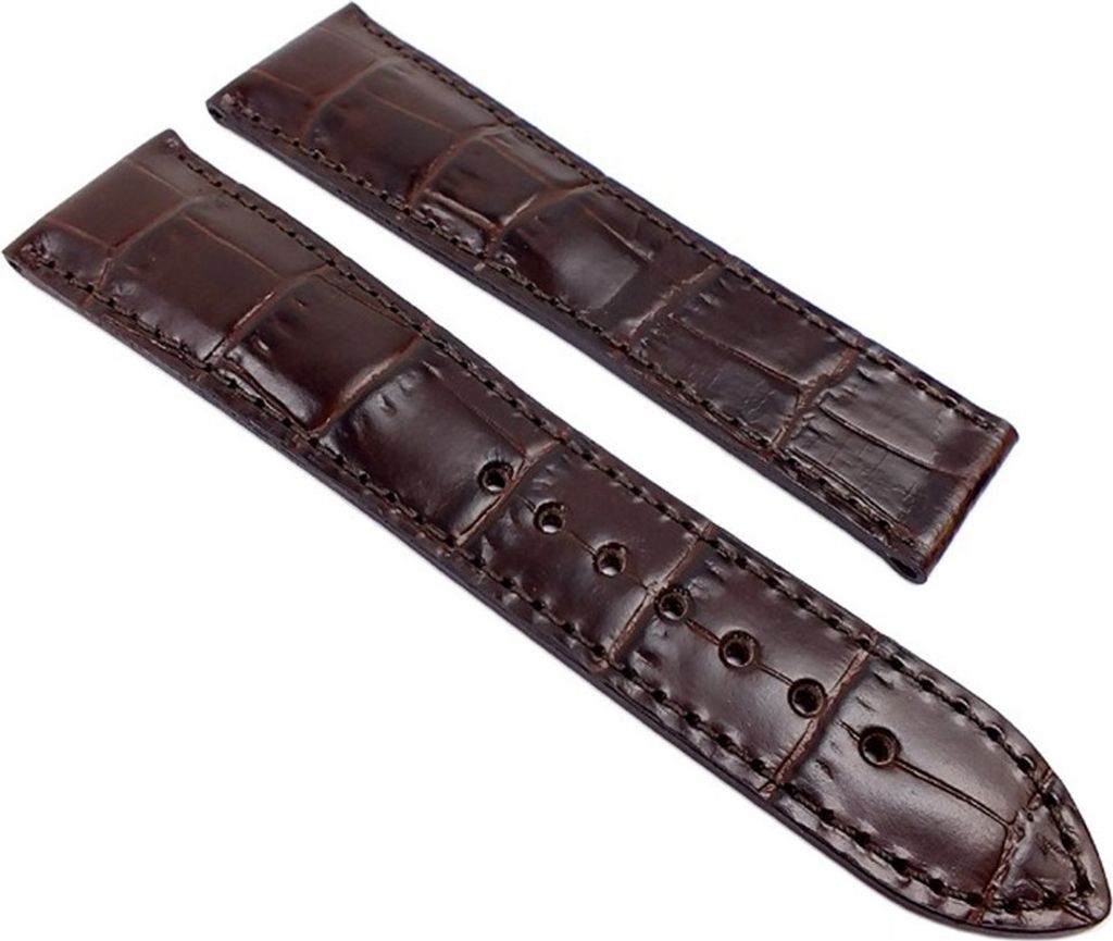 Ersatzband Leder Krokooptik braun Maurice Lacroix Pontos 21992F, Anstoß:21 mm