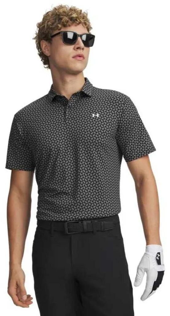 Under Armour T2g Printed Kurzarm-poloshirt Grau XL Mann Grau XL