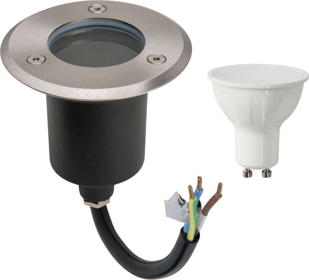 LED Einbau Bodenleuchte Bodenspot Bodenstrahler Rund mit 5W Produktbild 