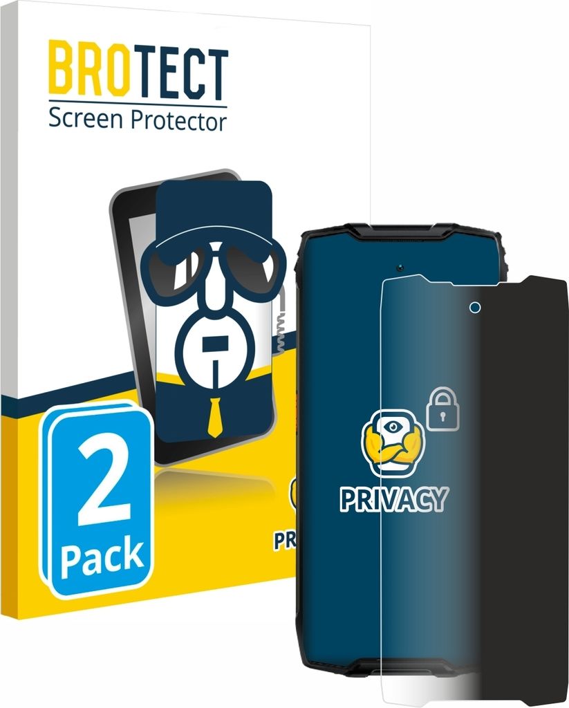 2x BROTECT Sichtschutzfolie für Blackview BV9300 Pro Anti-Spy Privacy Sichtschutz Blickschutz Folie Blaulicht-Schutz