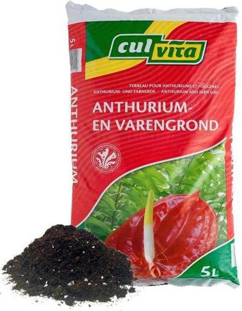 Substrat de culture aéré pour plantes vertes Anthuriums et Fougères 5L