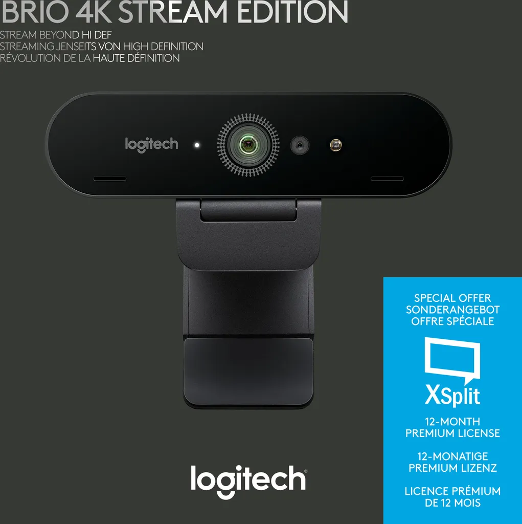 Webcam 4K Logitech BRIO Stream Edition pour Streaming et Visioconférence - 17
