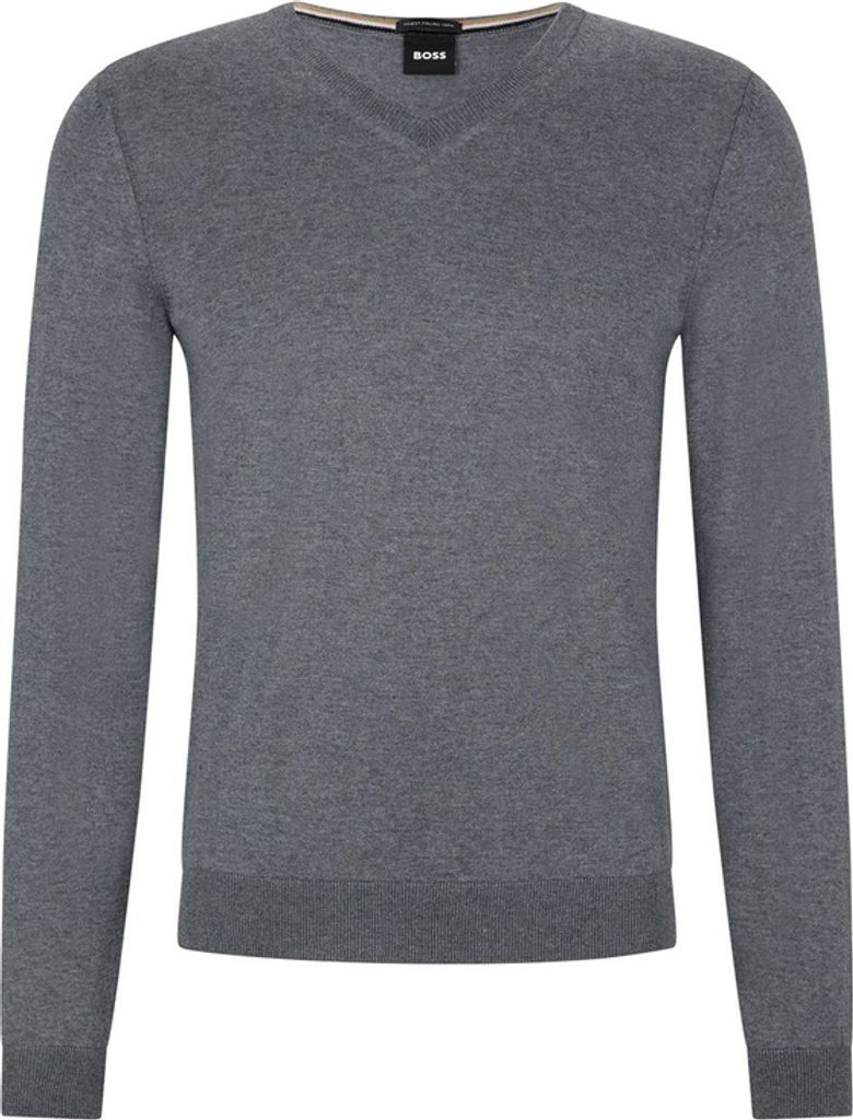 Boss Melba-P feinste italienische Wolle grau gestrickt