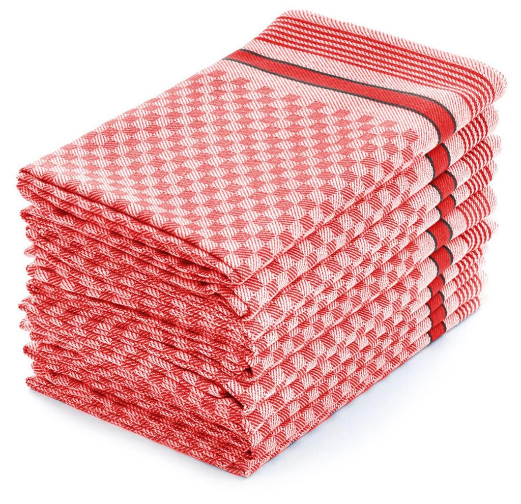 10er Set Halbzwirn Grubentücher 45x90 cm 100% Baumwolle Produktbild 