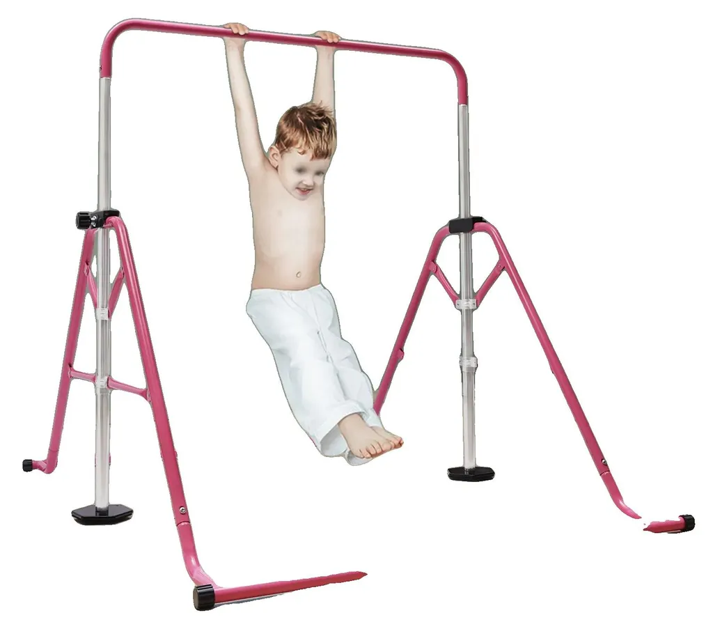 Barre fixe de gymnastique réglable 115-155 cm en acier pour enfants