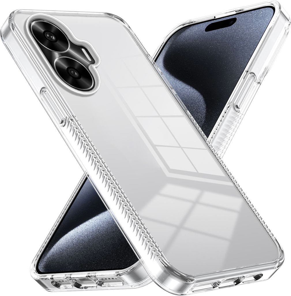 Hülle für Realme C55 Rutschfest Kristallklare Stoßfeste TPU Bumper Handyhülle Transparent