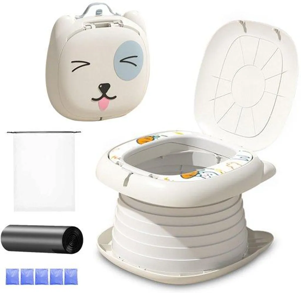 Pot enfant pliable anti-basculement en ABS - Sécurité maximale
