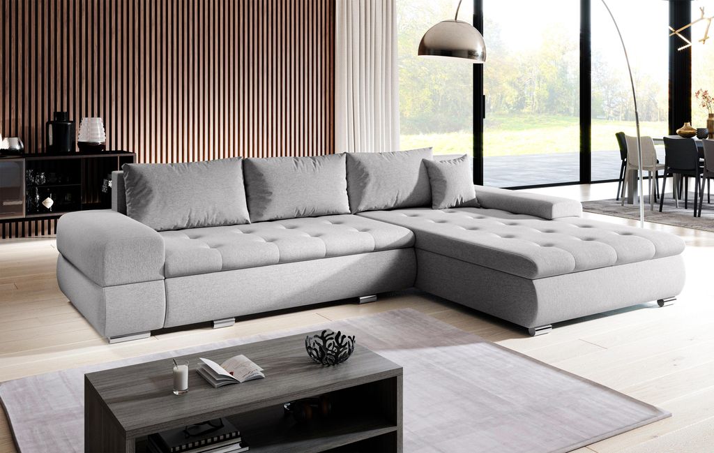 AX LIVING Couch Sofa L Form Sivaso Hellgrau 310 cm mit Produktbild 