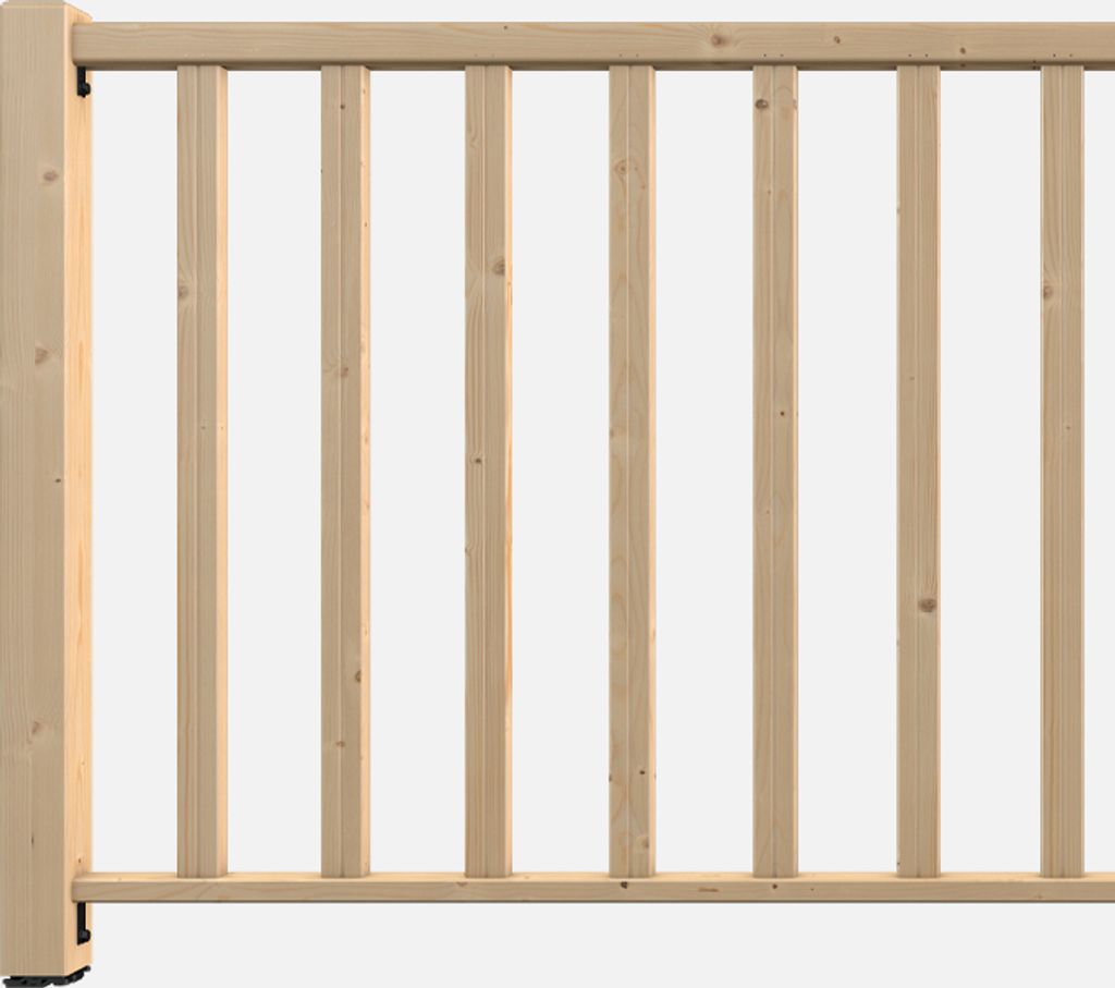 CLARO - Füllset für Holzgeländer 1.93m Farbe Tannenholz Produktbild 