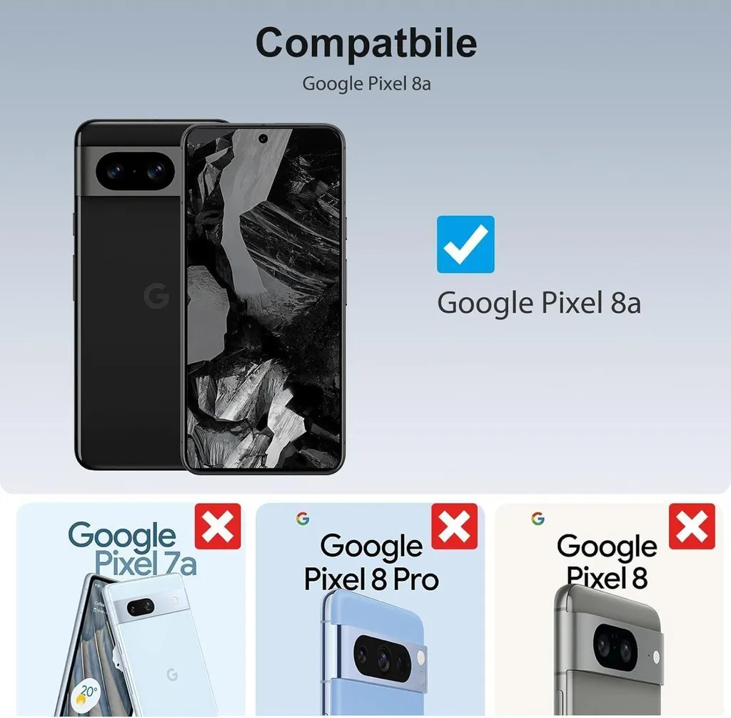 Évitez les Rayures sur Google Pixel 8a : Verre Blindé 9H Pack de 5 - 2