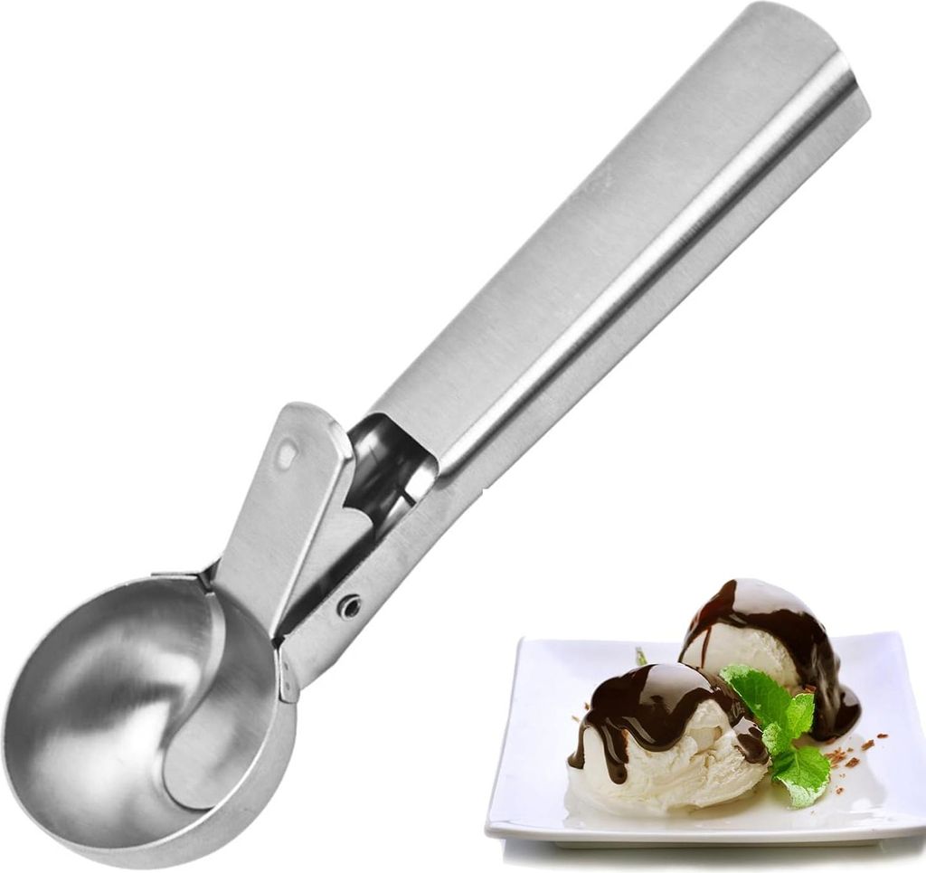 Edelstahl-Eisschaufel - langlebig und vielseitig - 1 Stück