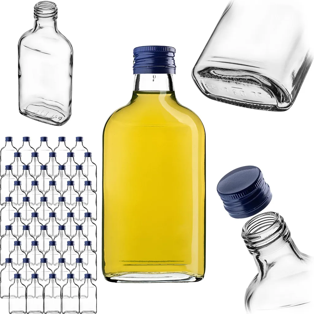 Confezione Da 24 Bottiglie Di Vetro Vuote 200 Ml Con Tappo A Vite – Per Vino, Olio, Aceto E Liquori Fai-da-te