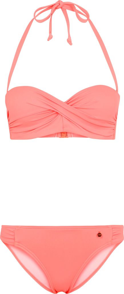 s.Oliver Bügel-Bandeau-Bikini peach Größe 40 Cup D