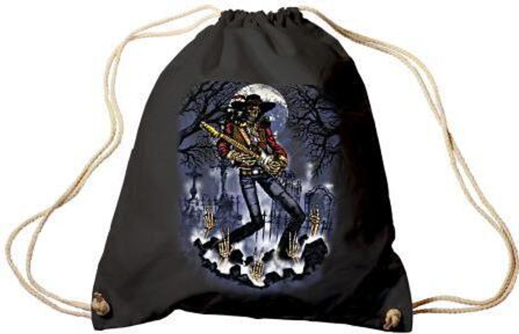 Trend-Bag Turnbeutel Sporttasche Rucksack mit Print- Ghost Guitar - TB65302 Color - schwarz