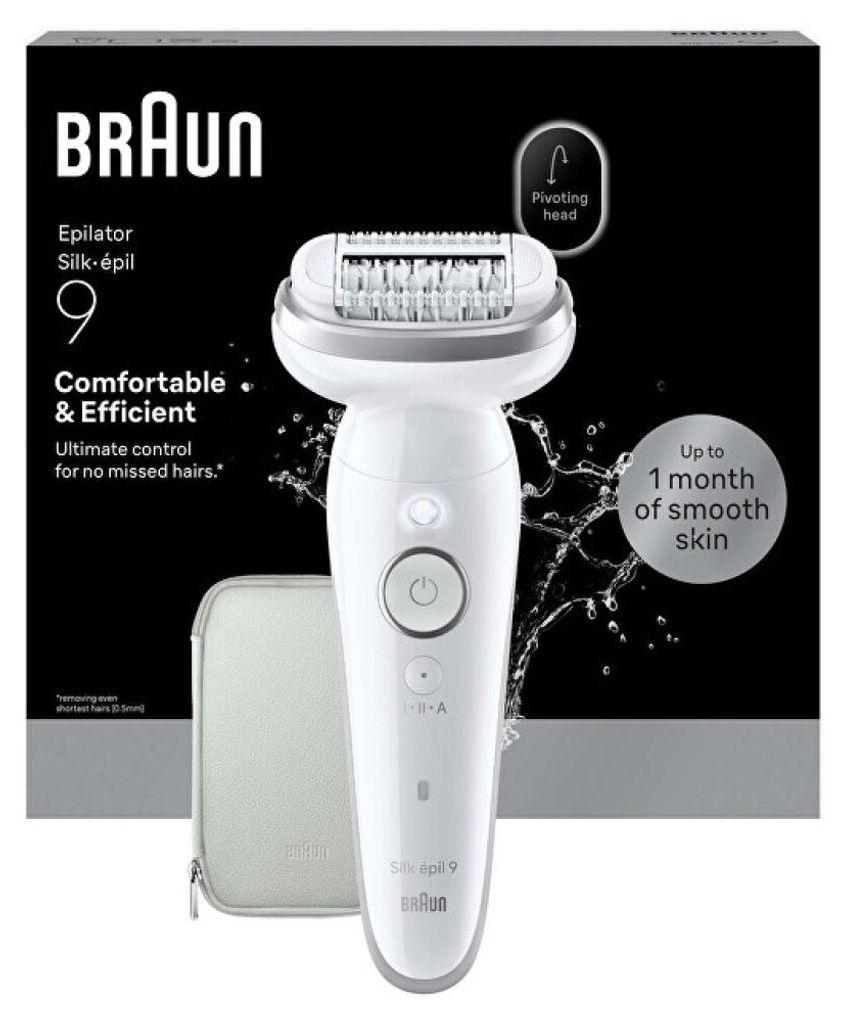 Braun Silk-epil 9, Silber, 0,5 mm, Akku, Deutschland, 126 mm, 215 mm