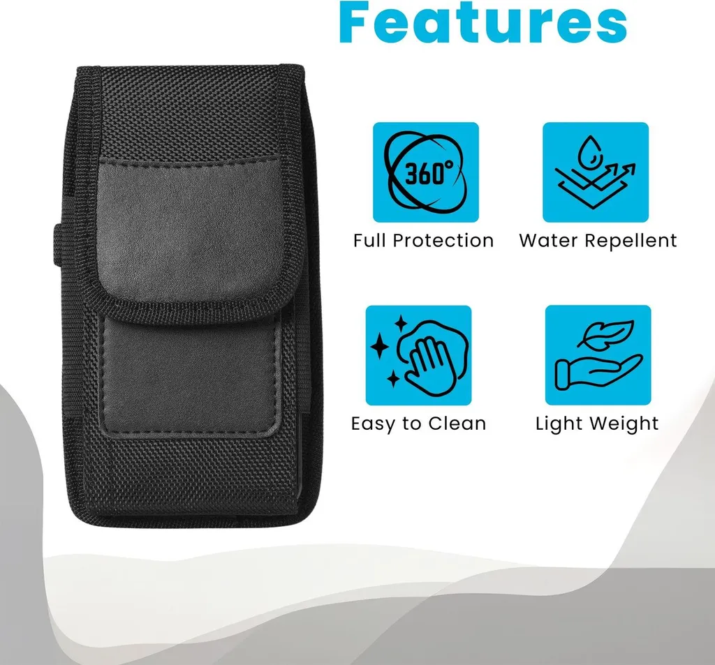 Cadorabo Custodia Sony Xperia M5 con Clip Cintura e Moschettone Nero - 2