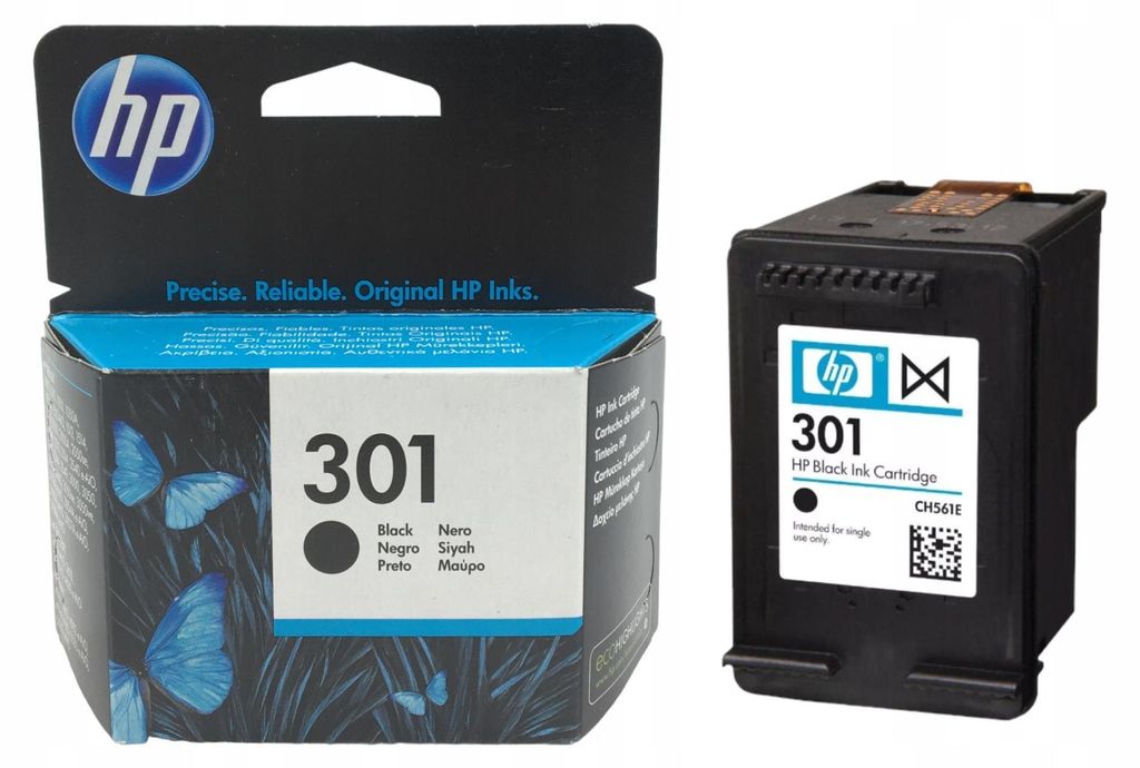 HP 301 Schwarz Original Druckerpatrone, Standardertrag, Produktbild 