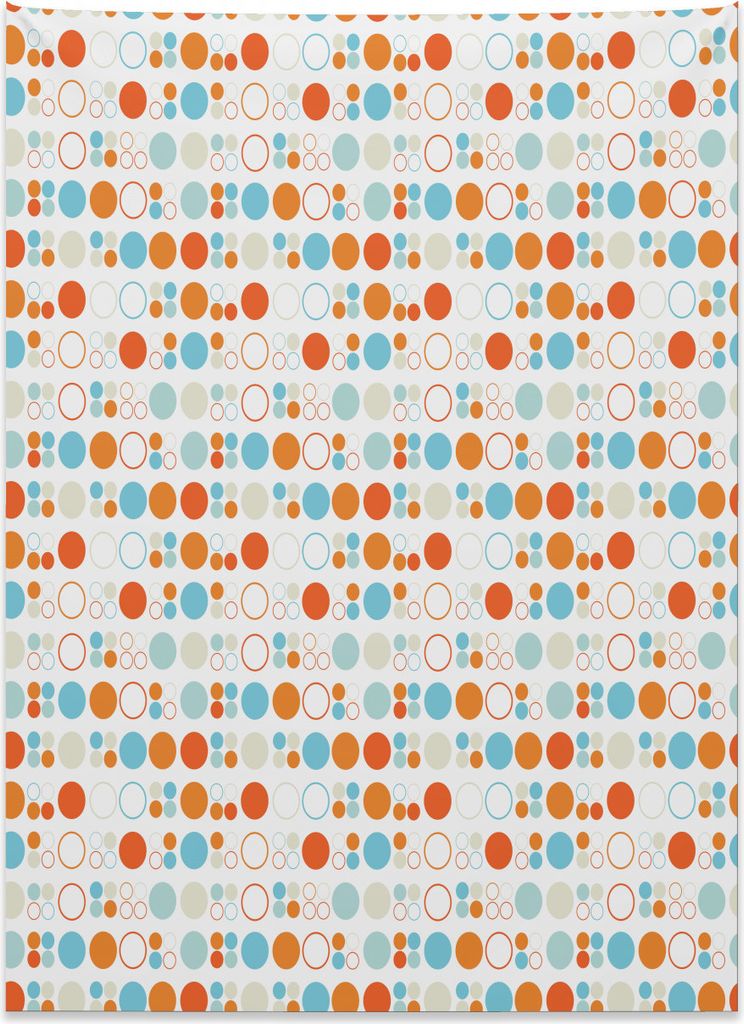 Abakuhaus Geometrisch Wandteppich, Bunte ovale Ringe aus Weiches Mikrofaser Stoff Kein Verblassen Klare Farben Waschbar, 110 x 150 cm, Mehrfarbig