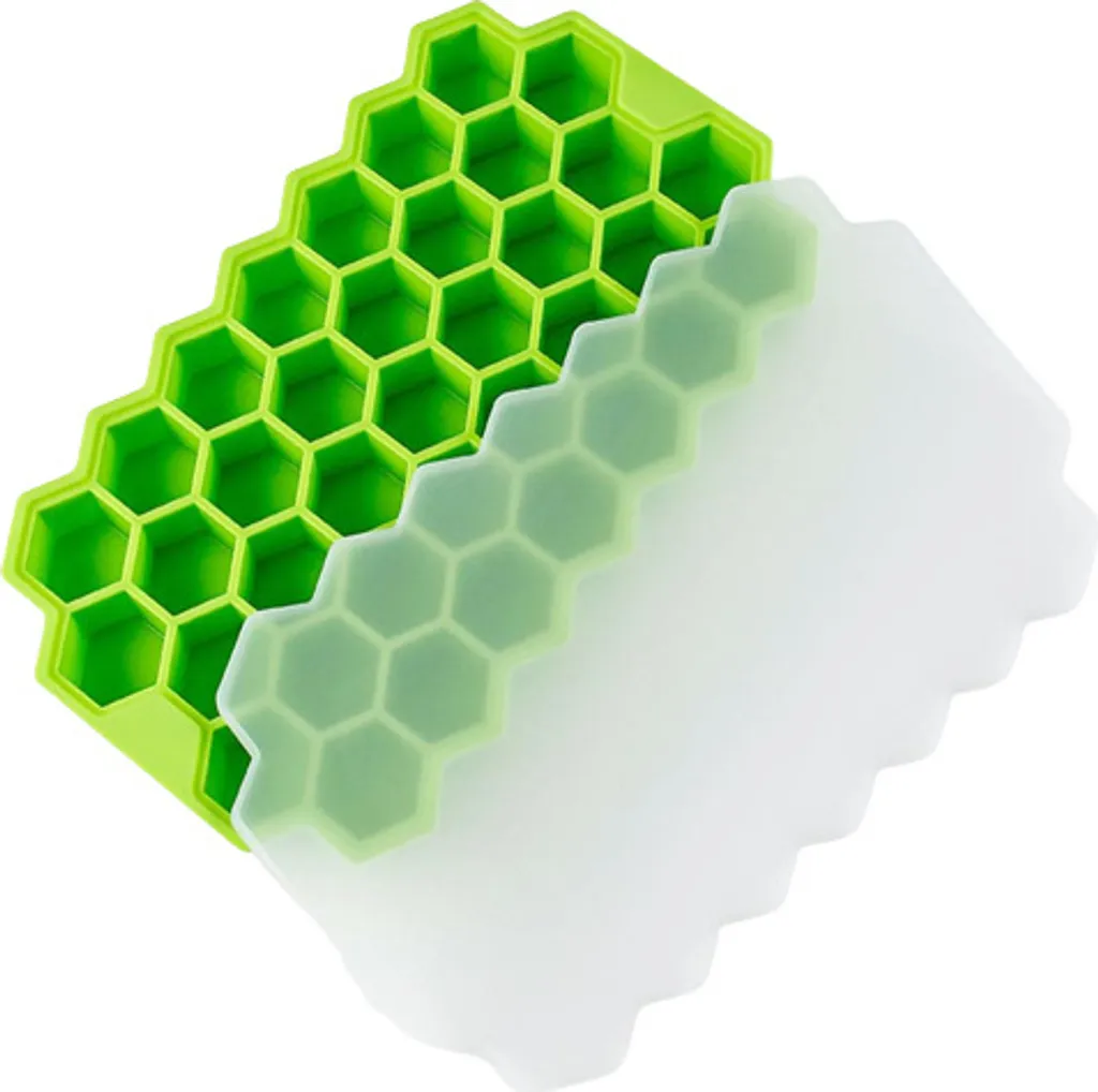 Confezione da 2 grandi vassoi per cubetti di ghiaccio in silicone con coperchio per bevande, impilabili, riutilizzabili, facili da rimuovere | Leroy Merlin