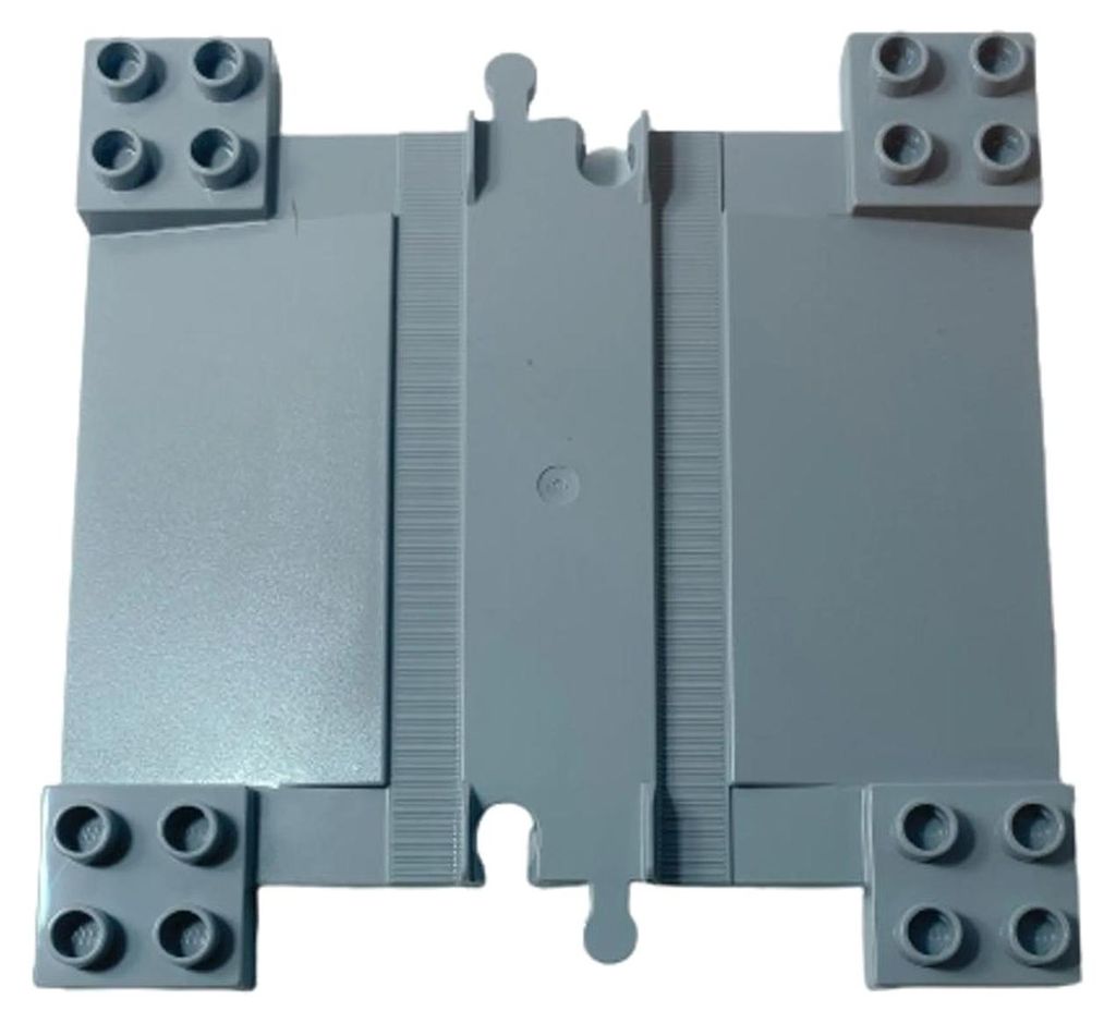 LEGO Hellgrau Duplo, tor kolejowy z rampami do przejazdu Zdjęcie produktu 